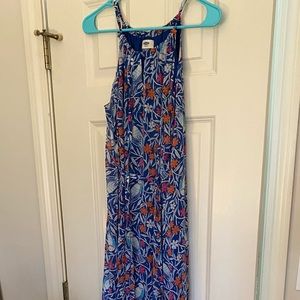 Floral and birds summer dress